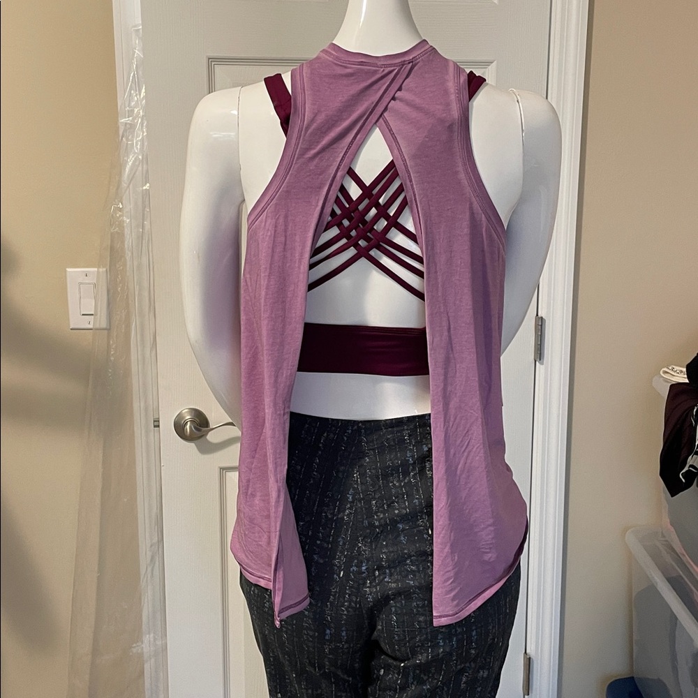 Lululemon ALL TIED UP TANK SIZE 4 NWT rustic lavender - Picture 8 of 11